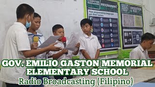 GEGMES  RADIO BROADCASTING FILIPINO  ELEMENTARY [upl. by Salot620]