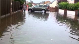 Canvey island floods 240813 [upl. by Halyhs]