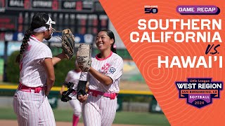 Game Highlights Southern California vs Hawaii  Little League Softball West Region Tournament [upl. by Animor]