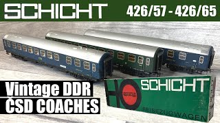 Vintage East German DDR Coaches  SCHICHT Models in HO Scale ČSD Livery  Model Railway Review [upl. by Justus]