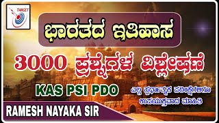 TOP 3000 HISTORY QUESTIONS SERIES IN KANNADA  KAS PDO VAO IMPORTANT QUESTIONS  RAMESH NAYAKA SIR [upl. by Filmer]