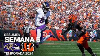 Baltimore Ravens vs Cincinnati Bengals  Semana 5  NFL 2024  Highlights Resumen en español [upl. by Avert622]