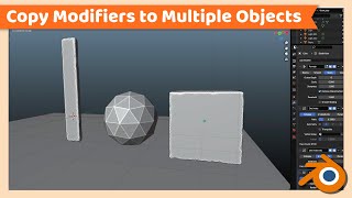 How to Copy Modifiers to Multiple Objects  Blender Tutorial [upl. by Marden609]