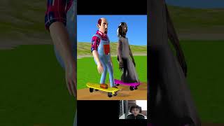 Scary Teacher 3D  Take Care of Tree vs Water Syringe and SkateBoard Challenge Granny Loser shorts [upl. by Airenahs]