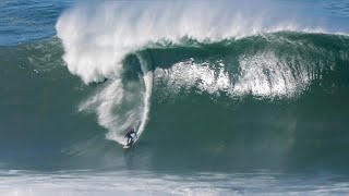 Surfing HUGE waves at Mavericks in Half Moon Bay raw clips [upl. by Akcirderf]