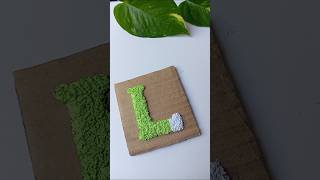 Alphabet L texture art art youtubeshorts letterart textureart diyshorts [upl. by Seavir]