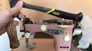 TROUBLESHOOTING SERIES 10 Stuck Like Glue Removing a Stuck Hand Wheel on a Necchi Sewing Machine [upl. by Yazbak]