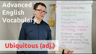 Ubiquitous adj  Advanced English Vocabulary  One Minute Videos [upl. by Nalyt962]