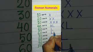 Roman numerals  10 to 100  Part 2 romannumerals viral shorts shortsfeed shortvideo [upl. by Benita]