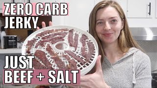 The EASIET Beef Jerky Recipe Carnivore Diet  Keto [upl. by Ellenoj]