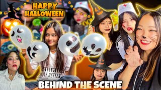 Spooky Vibes Only 🎃 Halloween Party Behind the Scenes🎬gurungeatingchannel Binduli 👻 [upl. by Kenna]