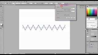 How To Create A Zig Zag And Curvy Line In Illustrator [upl. by Spense820]