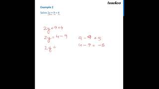 Solve 2y  9  4  Chapter 2 Class 8  NCERT Maths  Teachoo [upl. by Atterrol]