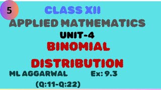 UNIT 4Part2Binomial Distribution  Applied Mathematics FLOWWITHMATHS 12 appliedmathematics [upl. by Nailliw640]