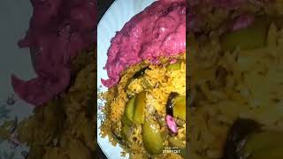 brinjal rice beetroot raita🌜💦💦💦♥💜❤ [upl. by Lizbeth]