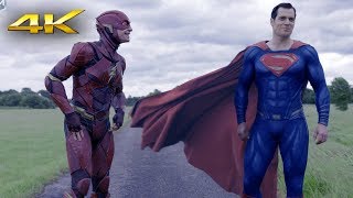 Race Flash vs Superman  Justice League 4k SDR [upl. by Chellman]