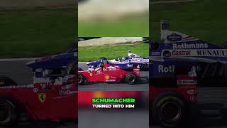 The Crash Schumacher vs Villeneuve f1 schumacher lewishamilton maxverstappen formula1 [upl. by Merete646]