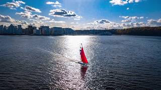 Foiling Nacra 17 downwind  Lin amp CP [upl. by Platus727]