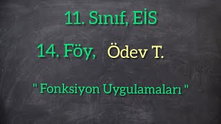 11EİS 14 Föy Ödev T Fonksiyon Uygulamaları [upl. by Elvera72]