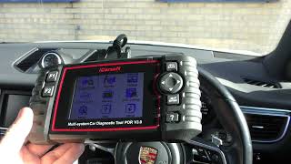 Porsche Component Actuation Bi Directional Testing iCarsoft POR v30 Demonstration amp DPF Live Data [upl. by Ayomat]