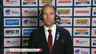 Tomas Mitell inför andra perioden  Intervju  Färjestad BK  Örebro HK  20241116 [upl. by Nawed]