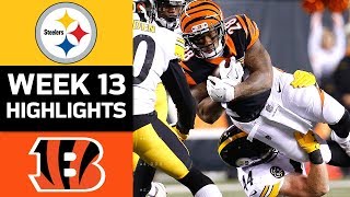 Steelers vs Bengals  NFL Week 13 Game Highlights [upl. by Oir]