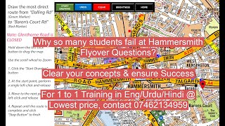 TFL PCO Topographical Training  Clear your concepts about Hammersmith Flyover Real Exam Questions [upl. by Gnay455]