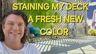 Staining My Deck A Fresh New Color Gardening with Grayson [upl. by Laurin]