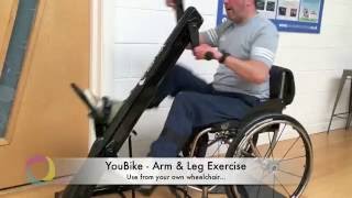 YouBike  Exercise Bike Use From Wheelchair [upl. by Nipsirc101]