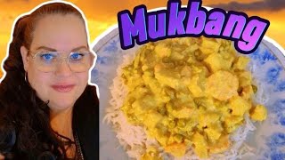 Mukbang  kycklinggryta med grönsaker och Ris [upl. by Aun875]