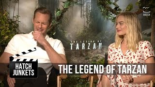 Alex Skarsgård amp Margot Robbie Cry Meeting the Real Tarzan  Hatch Junkets [upl. by Hauhsoj697]