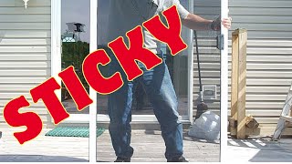 How to Fix Sticky Screen Sliding Door Rollers Easy Way [upl. by Ttelrahc]