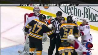 All fights Montreal Canadiens vs Boston Bruins Feb 9 2011 HD [upl. by Sapphire]