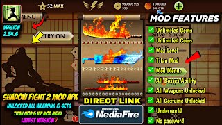 shadow fight 2 mod apk max level 52 unlimited money latest version mediafire link  Unlock All Thing [upl. by Drofliw]