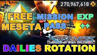 PSO2 NGS Walkthrough Full rotation of my dailies gathering mission pass tasks etc [upl. by Babbie167]