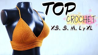 🧶TOP básico tejido a Crochet 👙SUPER FACILBasic Crochetwoven TOP 👙SUPER EASY [upl. by Semaj]