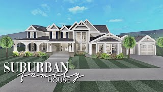 Bloxburg Suburban Family Mansion  No Large Plot  Realistic House Build [upl. by Annahsed95]