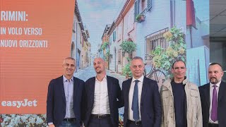 EasyJet sbarca allaeroporto di Rimini voli per Londra e Basilea [upl. by Yrolam]