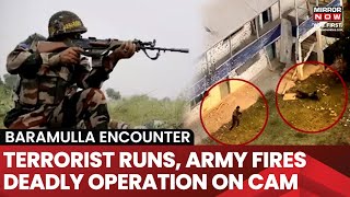 Baramulla Encounter Watch Deadly Operation On Cam Army Seen Firing At Fleeing Terrorist  3 Killed [upl. by Adnamas]