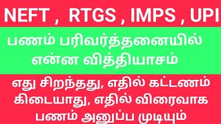 NEFT VS RTGS IMPS VS UPI [upl. by Parnas]