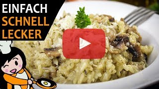 Risotto mit gebratenen Pilzen  Rezept Videos [upl. by Riella]