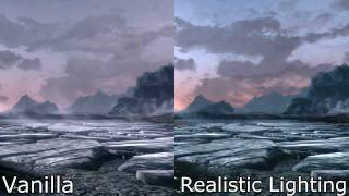 Skyrim Mods  Realistic Lighting Timelapse Comparison [upl. by Sadella]