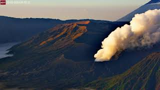 Oct 2 2024 Gunung Bromo Volcano Producing a lot of Emissions Indonesia [upl. by Maisie]