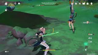 Genshin JeanLv90 VS Sappho Amidst The WavesLv103 solo No Damage taken [upl. by Kiki]