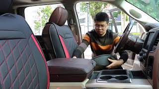 How to Install INCH EMPIRE Car Seat Cover for RAM 1500 2500 3500 Video [upl. by Nnylasor]