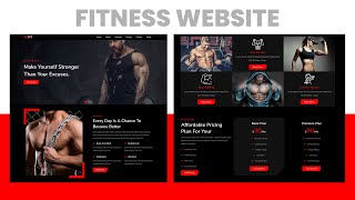 Create A Responsive Fitness Website Using HTML  CSS  SASS  JavaScript  Step By Step [upl. by Shaikh]