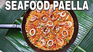 Seafood Paella  Easy steps [upl. by Ayvid]