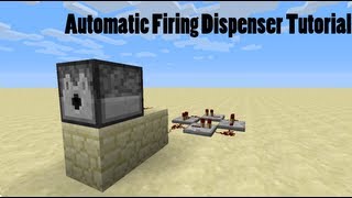 AutoFiring Dispenser Tutorial  Minecraft 172 [upl. by Etnuaed]