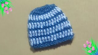 very very very easy crochet cap  woolen caphattopi [upl. by Aibonez]