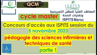 Concours daccès aux ISPITS  Master   pédagogie des sciences infirmières et techniques de santé [upl. by Munster42]